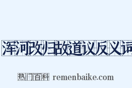 浑河改归故道议反义词是什么意思的图片